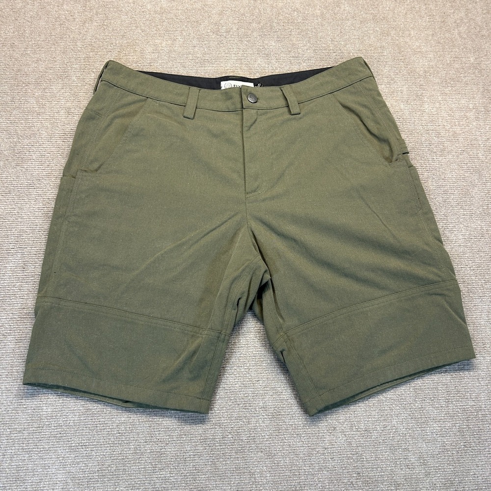 Flylow Nylon Shorts Men's Large Green Hiking Outdoor Adventure Lake Tahoe 10"